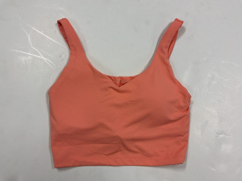 OFFLINE by Aerie Real Me Sports Bra Women's M Coral Longline V-Neck Yoga Bra NWT